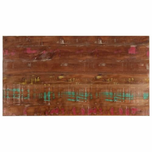 vidaXL Tischplatte, Holzplatte Rechteckig, Massivholzplatte für Tisch Esstisch Couchtisch, Ersatztischplatte, 100x70x3,8cm Altholz Massiv