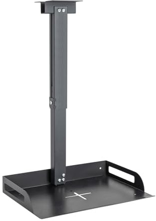 HarBin-Star Projektorhållare för tak, universellt projektorstativ med bricka, takprojektorhållare, justerbar höjd, 14 kg lastkapacitet, 35 x 22 cm (svart)