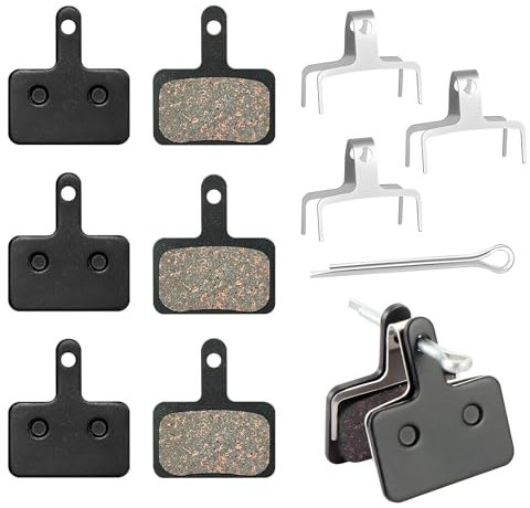 4 Paires Plaquettes de Frein Vélo à Disque, Plaquette de Frein VTT MTB, Plaquettes de Frein à Disque de Vélo Faible Bruit pour Shimano Deore B01S B03S MT200 MT500 Tektro HD M740 TRP Hylex