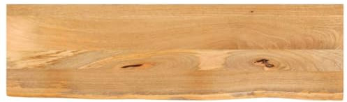 Homgoday Piano del tavolo Live Edge 110 x 20 x 3,8 cm in legno massello mango, cucina caffè piano di ricambio, tavolo da pranzo, scrivania piano di lavoro, piano di lavoro