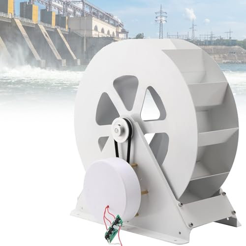 VNATWGOO Generador De Rueda De Agua para Exteriores De 50 W/100 W, para Estanques, Arroyos, RíOs, Canales, Equipo PortáTil De GeneracióN De Agua para Exteriores, Generador HidroeléCtrico,100W