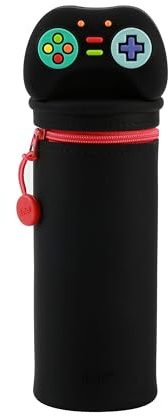 I-TOTAL® - Federmäppchen aus weichem Silikon für die Schule, ausziehbar mit konturierter Form (Lets Play)