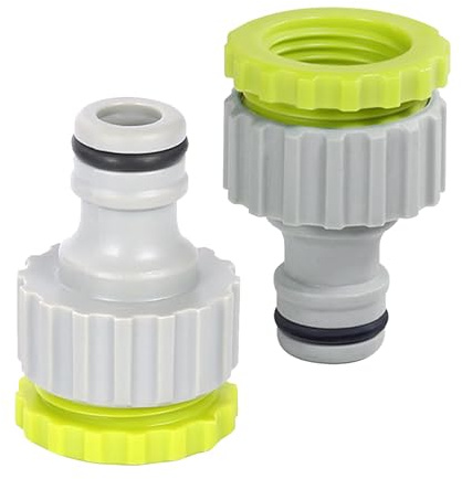 3 Stück Wasserhahn Adapter Gartenschlauchanschluss Adapter 1/2 Zoll 3/4 Zoll 2-in-1 Garten Hahnverbinder Wasserhahnanschluss Schraubgewinde Schlauchanschluss für Wasserhahn Schlauch Anschluss
