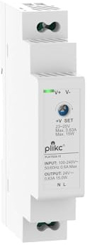 Plikc - Alimentatore switching modulare tensione regolabile (24Vdc - 0,63A - 15W)