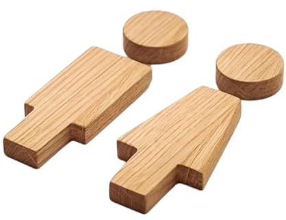 HUAJINGKEJI Holz-WC-Schilder-Set für Männer und Frauen, Badezimmerschild, Toilettenschild, Waschraum-Türschild, Toilettenschild