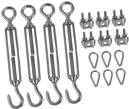 Wire Rope Hooks Kit Stainless Steel Cable Install Hangers