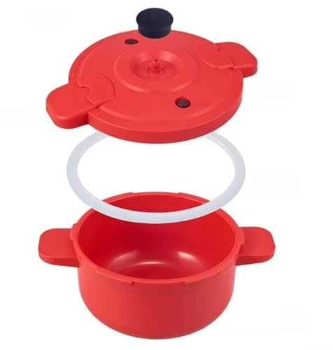Autocuiseur à micro-ondes compact 27,5 x 14 cm en silicone multi-usage pour cuisson rapide du riz, des légumes et des pâtes, conserve les nutriments et économise de l'espace