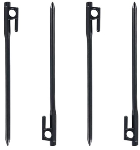 LIGHTAOTAO 4 Stück Robuste Zeltnägel aus Gusseisen 20cm lang Stabile Campingheringe für Zelte und Abspannseile für Markisen und Überdachungen im Outdoor Bereich