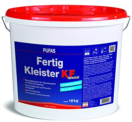 Pufas Fertigkleister spezial für Rauhfaser, Struktur-, Vinyl- und Vliestapeten 16,000 KG