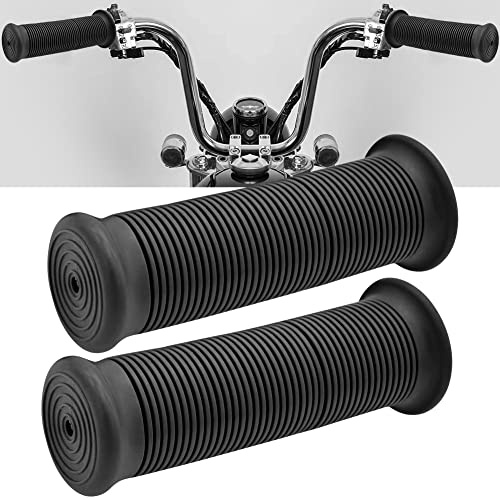 KATUR Puños de Moto 22mm 7/8 ''24 mm Empuñadura de Empuje de Goma Antideslizante Empuñadura de empuñadura de Motocicleta Empuñaduras de Motocicleta Negras para Harley Honda Yamaha Kawasaki Suzuki