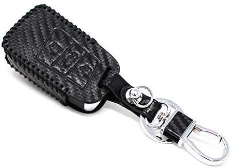 Leder Schlüssel Hülle VD (Nur Keyless Go) von Finest-Folia GmbH (Carbon Schwarz)