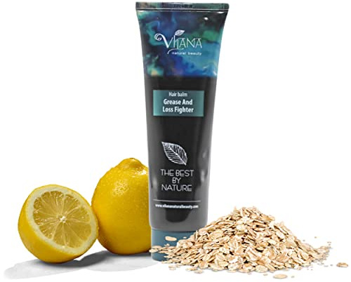 Grease and Hair Loss Fighting Hair Conditioner 200ml by Vilana | Vegan Conditioner for Hair – Balances Sebum Production | Sulphate Free Conditioner – Anti Hair Loss and Suitable for Greasy Hair