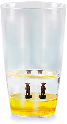 Deluxebase Floatarama Suricata Becher aus Acryl mit schwimmenden Tierfiguren, 250 ml, BPA-frei, Erdmännchen-Design, für Kinder und Erwachsene