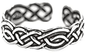 Windalf Bohemia Vintage Fußring KELTY 4 mm Keltische Unendlichkeitsknoten Midi Ring Zehenring 925 Sterlingsilber