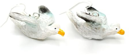 Miniblings Möwen Ohrringe Hänger Möwe Korsika Vogel Vögel 3D versilbert | Ohrschmuck aus eigener Fertigung in Berlin, mit Urlaub und Sommer