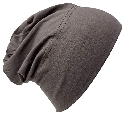 Hätta bomull bandana hijab huvud sovmössa under halsduk ben huvudduk turban stretchig mössa cancer hår skydd patienter vård hatt, Träkol, one size