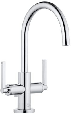 Kludi Robinet d'évier de cuisine avec bec fixe Nova Fonte Puristic-201180515 Gris