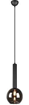 LED Pendelleuchte Industrial Style einflammig Rauchglas - Glaskugel Ø 20cm