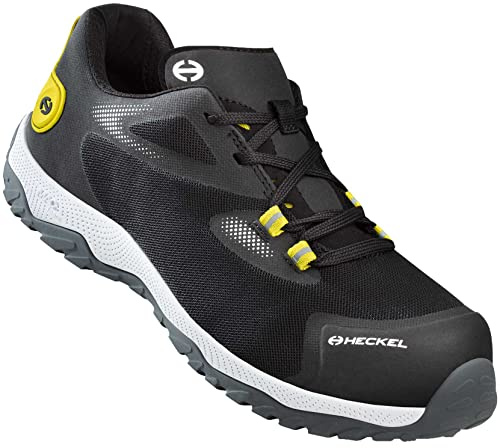 Heckel - Lightweight and Flexible S1P Safety Shoes - MS 100 Low, Black Yellow