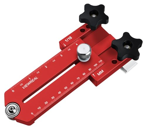 ViewReal Thin Rip Jig for Table Saw – Extended Fence Guide Accessory Compatible with Router Tables and Saw Systems, Ideal for Cutting Repetitive Narrow Strips