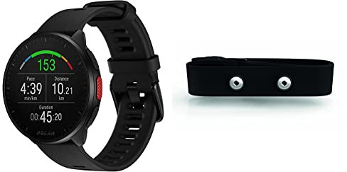Polar Pacer - GPS-Laufuhr - für Damen & Herren - Pulsuhr - Sport & Fitness - mit Schrittzähler, personalisierten Trainingsprogrammen & Erholungsfunktionen & Soft Brustgurt für H9 und H10 M-XXL