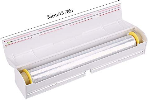 Cling Film Cutter Wrap Cutter Abs Transparent Food Wrap Dispenser Wrap Cutter Foil and Cling Film Cutte Storage Kitchen