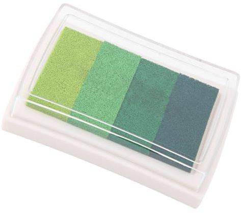 Waschbares Grünes Stempelkissen, Grünes Stempelkissen, Grünes Stempelkissen, Quadratische Farbige Tinte DIY Siegelbegleiter D3-24 (grüner Farbverlauf) (grüner Farbverlauf)