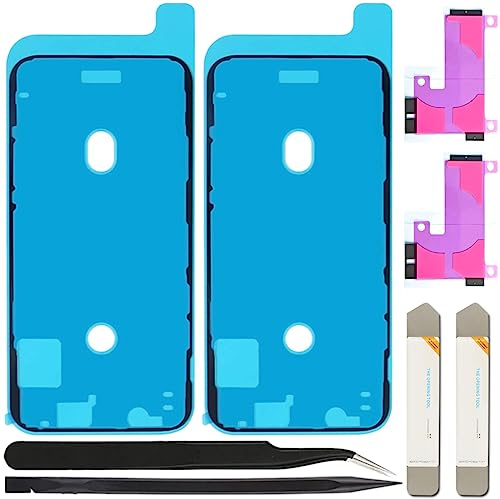 ZHUROUPU 7Pcs Schwarz KleberAdhesive Ersatz für iPhone 11 Pro, wasserdichte Folie Klebefolie LCD Display Adhesive Sticker & Akku