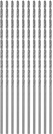 QUARKZMAN 10 Stk Extra Lange Spiralbohrer 1.5mm HSS Bohrspitze mit Schnellstahl Gerade Schaft Bohrkronen 80mm Länge für Metall Holzwork Plastik Alulegierung