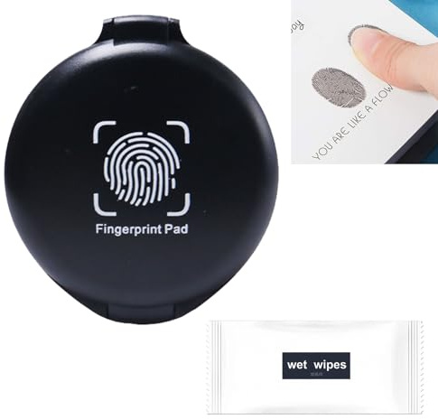 Stempelkissen für Fingerabdrücke,Schwarzer Stempelkissen Fingerabdruck,Fingerabdruck Stempelkissen,Schwarzes Daumenabdruck Tintenkissen,Tragbares Stempel Fingerabdruck,Stempel Fingerabdruck 1PC