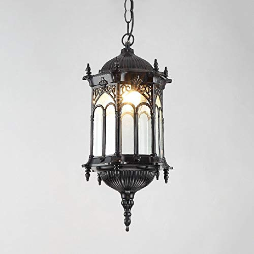 Lampes suspendues européennes rétro pour pavillon de patio, paysage, jardin, luminaires de plafond extérieurs, éclairage extérieur étanche et antirouille, lustre rétro pour balcon, escalier, couloir,