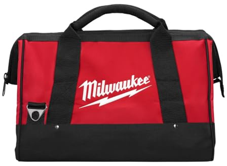 Milwaukee Robuste Werkzeugtasche aus Segeltuch (43,2 x 25,4 x 25,4 cm) mit 6 Innentaschen, verstärktem Boden und Riemenring (Schultergurt nicht im Lieferumfang enthalten)