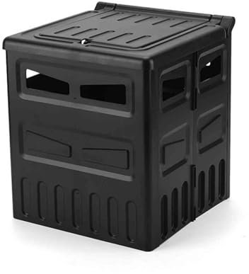Toilette Portable Pot De Chambre Adulte avec Couvercle Pot De Chambre Toilette Camping WC Seche Seau Hygiénique Pliable Camion Voiture économiser De l'espace Urgence Plein Air (Black,27X27X30cm)