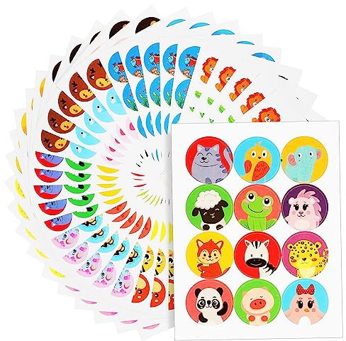MUSISALY 60blätter Tierische Belohnungsaufkleber Für Junge Mädchen Selbstklebende Sticker Buntem Cartoon-design Für Belohnungstafeln Bastelprojekte Und Geschenkverpackungen