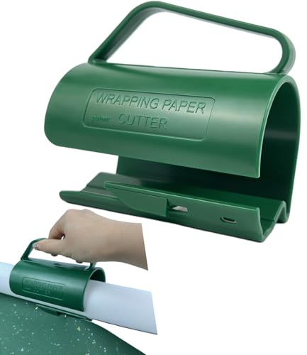 OWSYTOOL Geschenkpapier Schneider, Wickelrollenschneider für Papierrollen, Geschenkpapierschneider für Geburtstag, Sicheres und Effizientes Schneiden