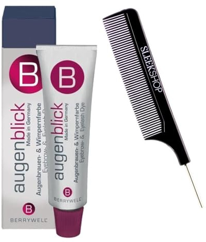 yper BerryweII AugenBlick Hair Color, Augen Blick Hair Dye Colour (w/SIeekshop Steel Pin Rat Tail Comb) Berry WeII Haircolor, Made in Germany (#3 Natural Brown, 0.51 oz)