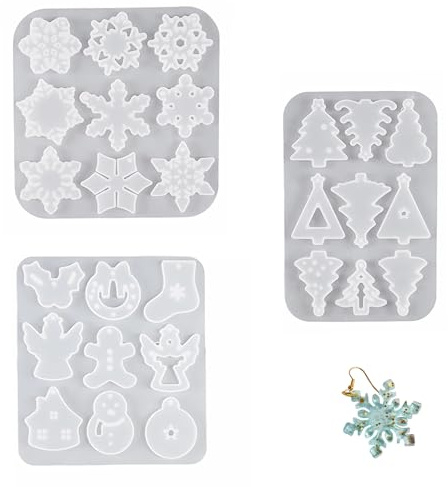 SEPWGUMD Weihnachten Thema Silikonform, Silikonformen Set – Weihnachtliche Seifenformen, Reliefgießformen und Backformen aus Silikon – Einzigartige, abwechslungsreiche und vielseitige Formen