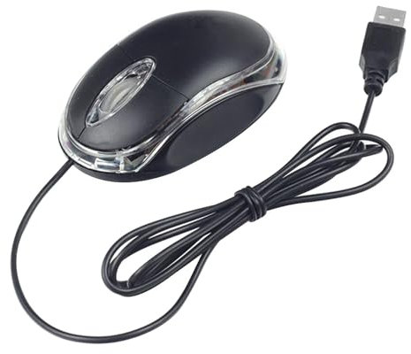 Generico Mouses Per Computer - Ottico 1000dpi con Cavo USB | Mouses USB Con Cavo Per Laptop | Mouses Ottico Cablato | Mouses USB Per Laptop E PC