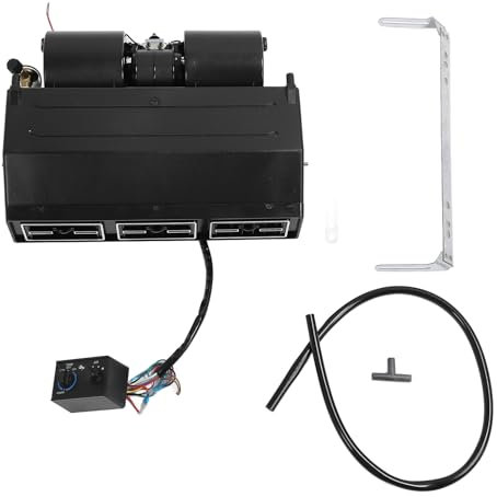 YDuupxe Under Dash AC Evaporator Kit Unidad de Ensamblaje de Enfriador Universal Underdashash 12V 3 Velocidades Termostato Electrónico para Camión de Automóvil (12V 9.8A)