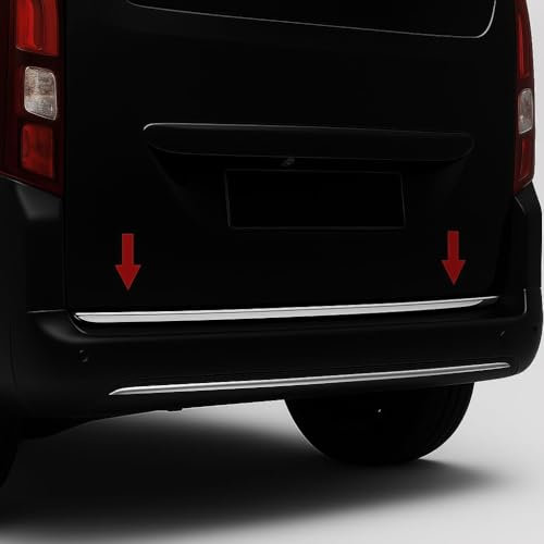 Rivestimento inferiore per portellone posteriore in acciaio inox, progettato per BERLINGO 2019 e successivi, striscia cromata lucida