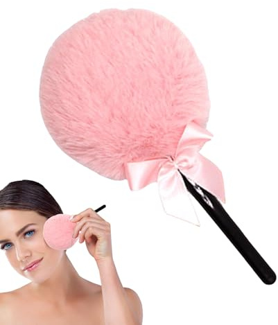 Xijobido Body Powder Puff - Lollipop Travel Powder Puff - Dusting Applicator with Marshmallow Handle Makeup Tool for Women Girls Sensitive Skin Work Professional Date Face Home Travel
