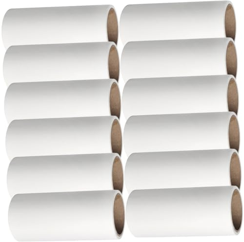Alasum Rodillo Quitapelusas Adhesivo Multifuncional Portátil, Papel Extraíble, 12 Unidades, para Limpieza de Ropa, Sofá y Mascotas