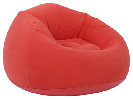 TOPINCN Aufblasbarer Lounge Sessel, Bohnenloser Taschen Sofa Stuhl, Lounge Couch, Aufblasbarer Lounge Sessel für Wohnzimmer, Schlafzimmer, Outdoor Reisen (Rot)