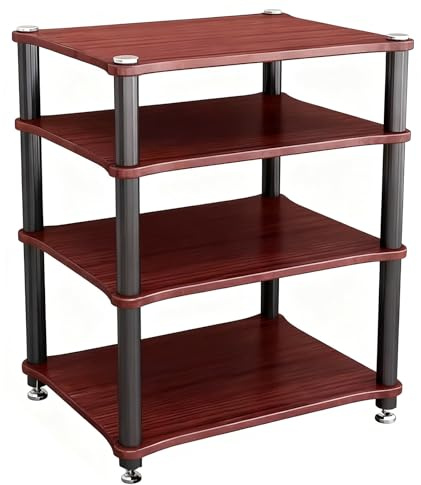 2/3/4-Tier Hi-Fi Shelf Professional Audio Rack Stand Equipment Cabinet With Multiple Shelves For Home Theater, Studio Gear, And AV Receiver Storage(Brown,60 * 48 * 75cm(4Tier))