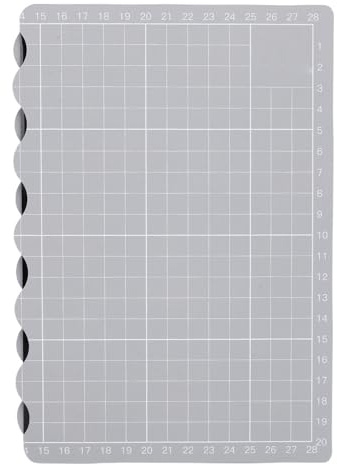 SALALIS Tapis de Découpe Efficace, Auto-réparateur, Tapis D'artisanat pour la Couture, le Quilting, A4 A5, pour Artisans, Matériau PVC Gris