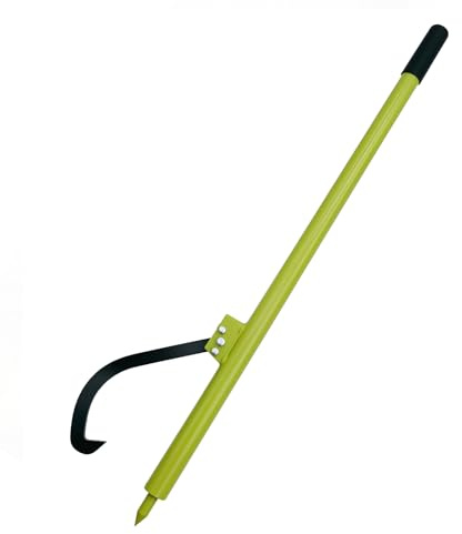 OAOLOWF 51 Log Peavey, Adjustable Heavy Duty Log Roller Cant Hook, Opening Felling Log Roller with Rubber Grip, Log Cant Hook Logging Tools for Rolling, Raising, Turning Logs up to 19 Dia