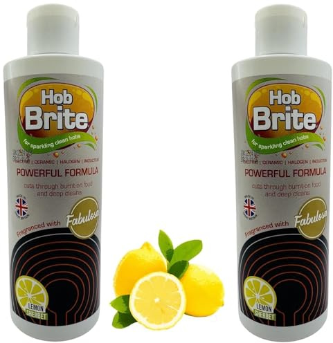 UKDeals Direct® Hob Brite Hob Cleaner Cream Original Ceramic Electric, Halogen and Induction Hob Cream Cleaner 250ml (Pack of 2)