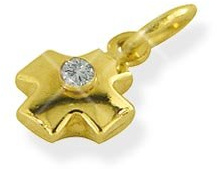 Kleiner Kreuz Anhänger echt 14K Gold 585