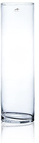 Sandra Rich zylinder Glasvase, Dekoglas CYLI rund H. 50cm Ø 15cm klar