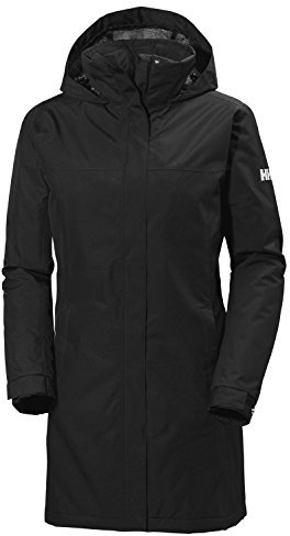 Helly Hansen Women Aden Insulated Coat - Waterproof, Windproof and Breathable Fabric, Full-Zip Jacket with Fully Sealed Seams, Black, X-Small
